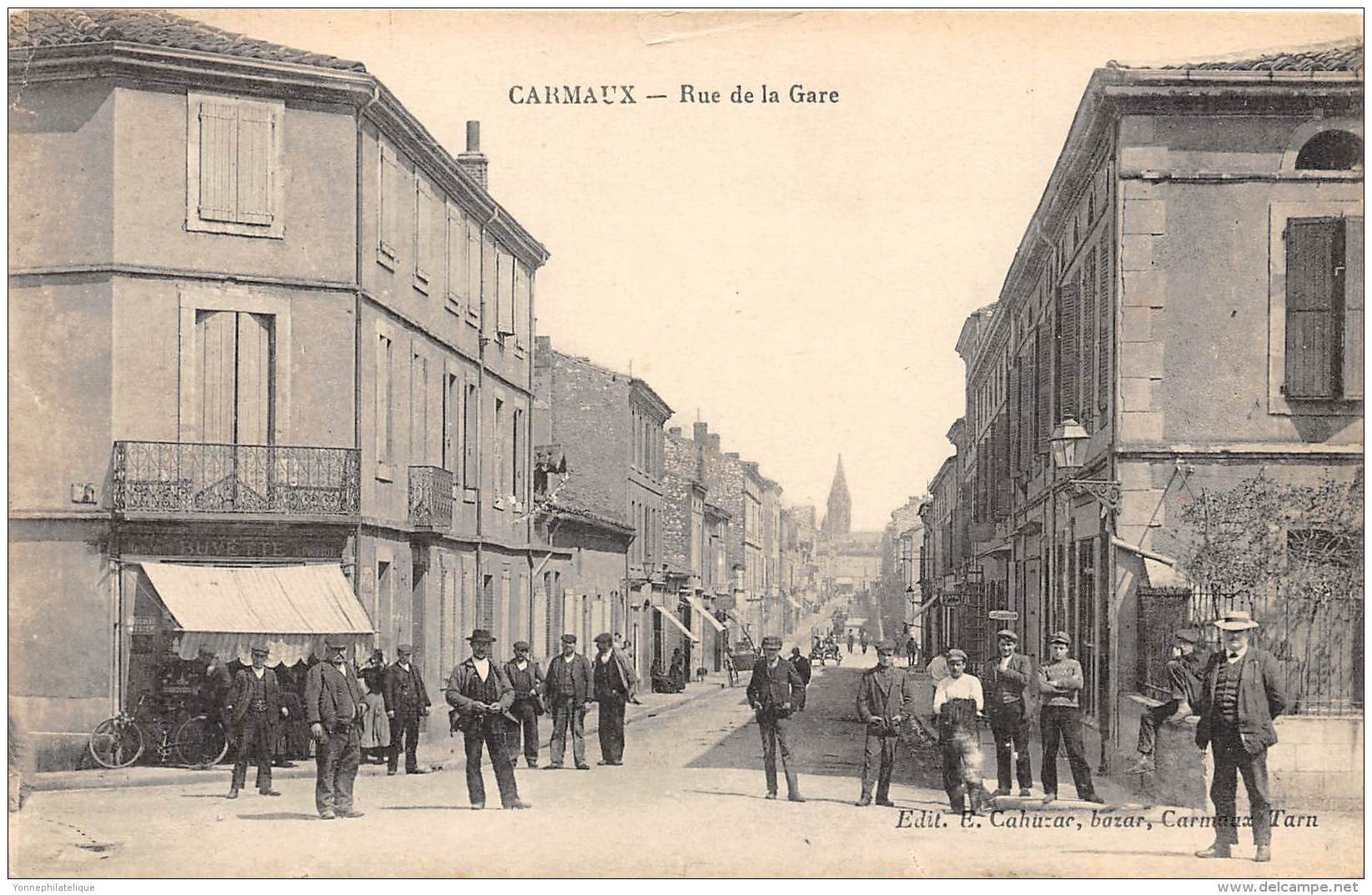 81 - TARN / Carmaux - Rue De La Gare - Beau Cliché Animé - Défaut - Carmaux