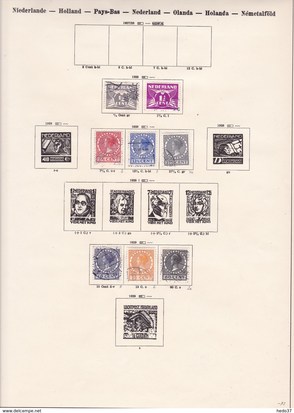 Pays Bas - Collection Vendue Page Par Page - Timbres Oblitérés / Neufs *(avec Charnière) -Qualité B/TB - Colecciones Completas