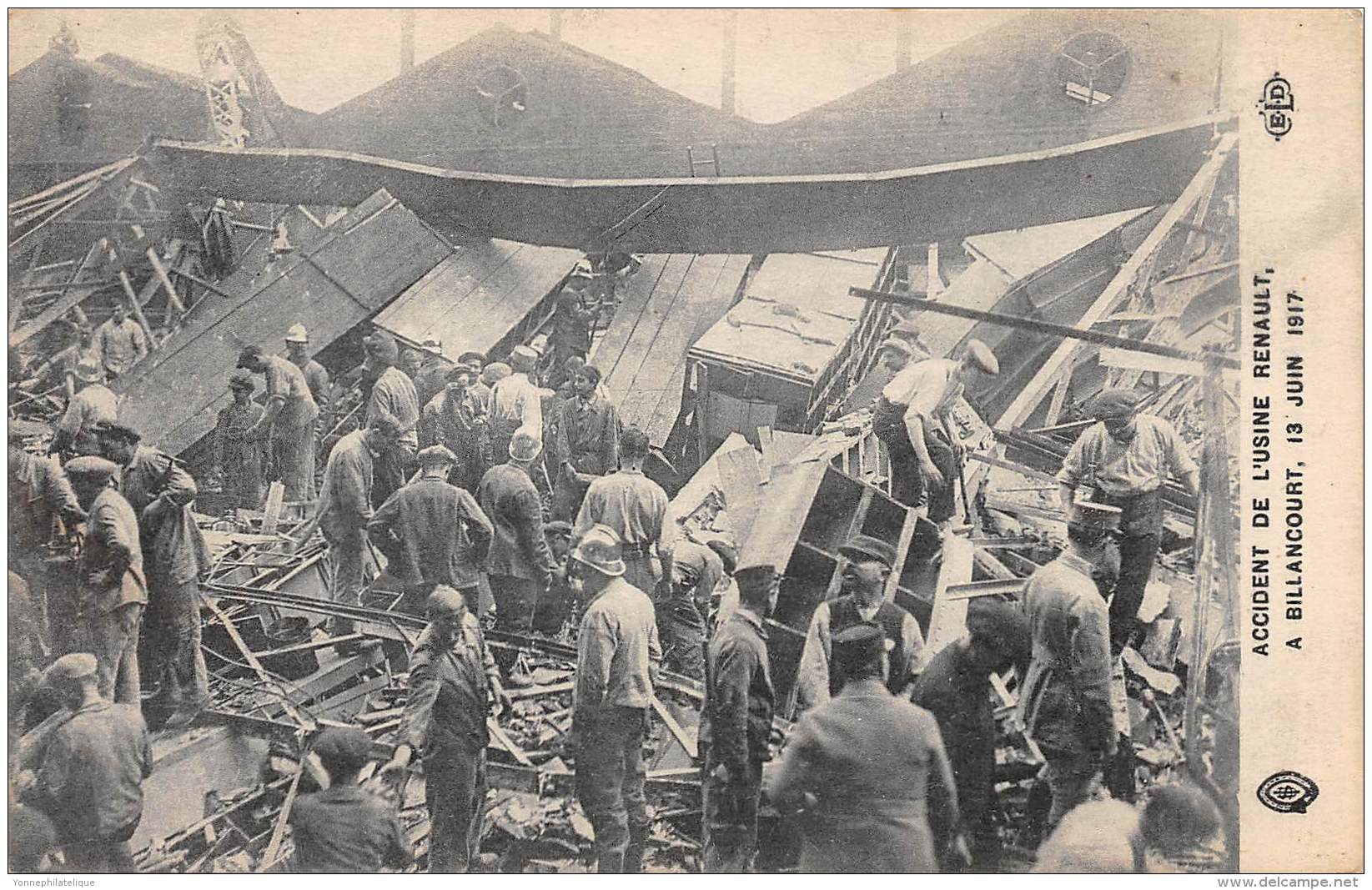 92 - HAUTS DE SEINE / Billancourt - Accident De L'usine Renault  - 13 Juin 1917 - Boulogne Billancourt