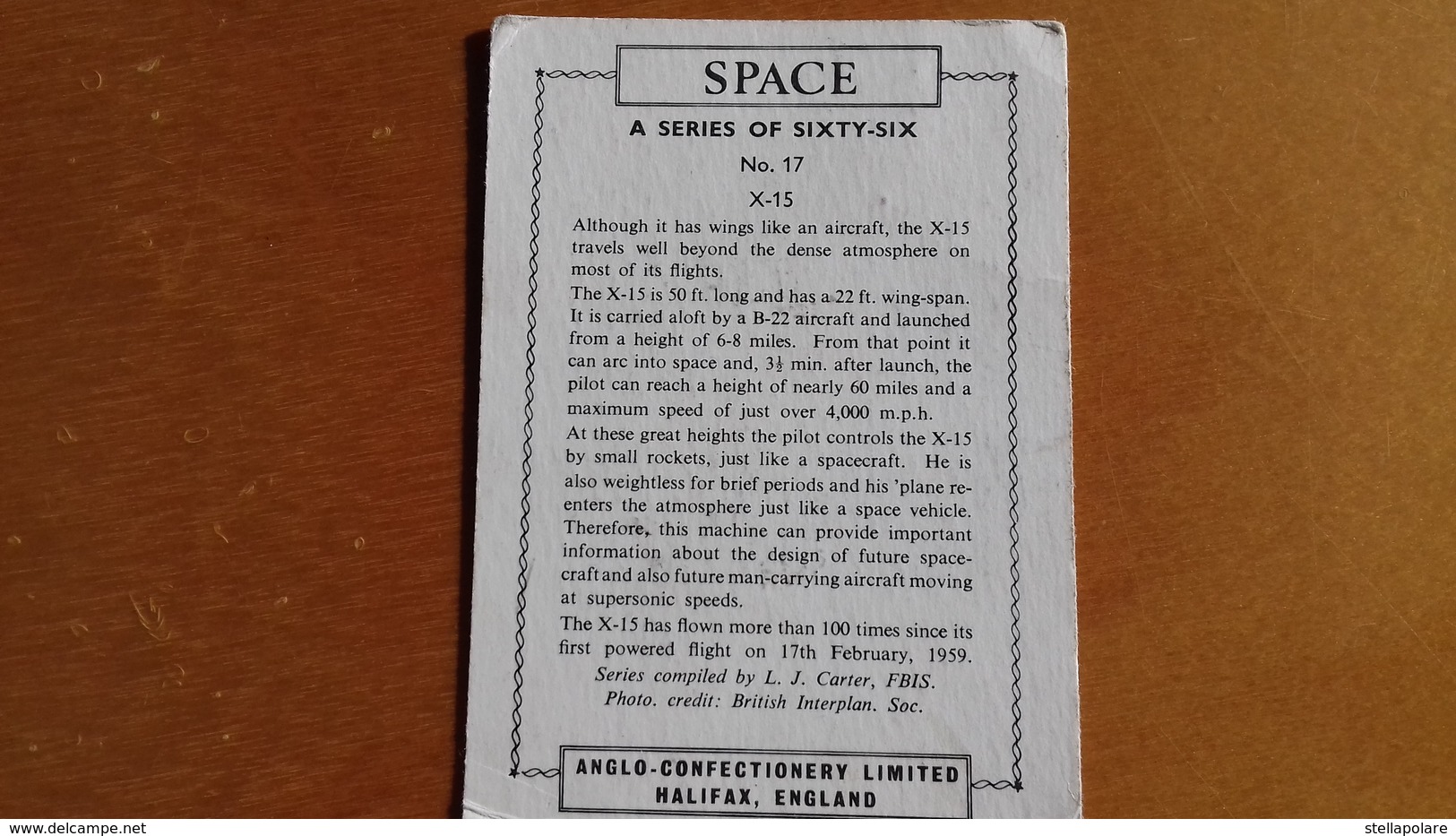 ANGLO GUM SPACE CARDS - X 15 N. 17 - Sixtiees - Other & Unclassified