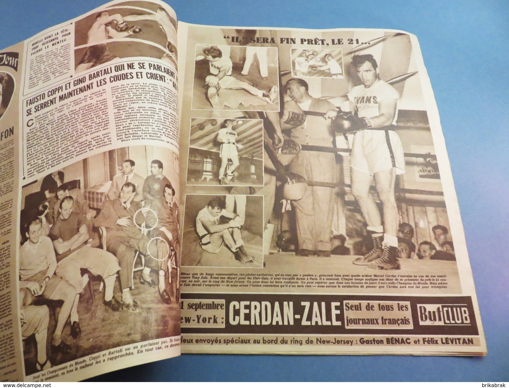 * JOURNAL SPORT BUT ET CLUB N° 143 1948 CERDAN ZALE + Boxe Boxeur Sportif Course Auto Vélo Football Sochaux - Other & Unclassified