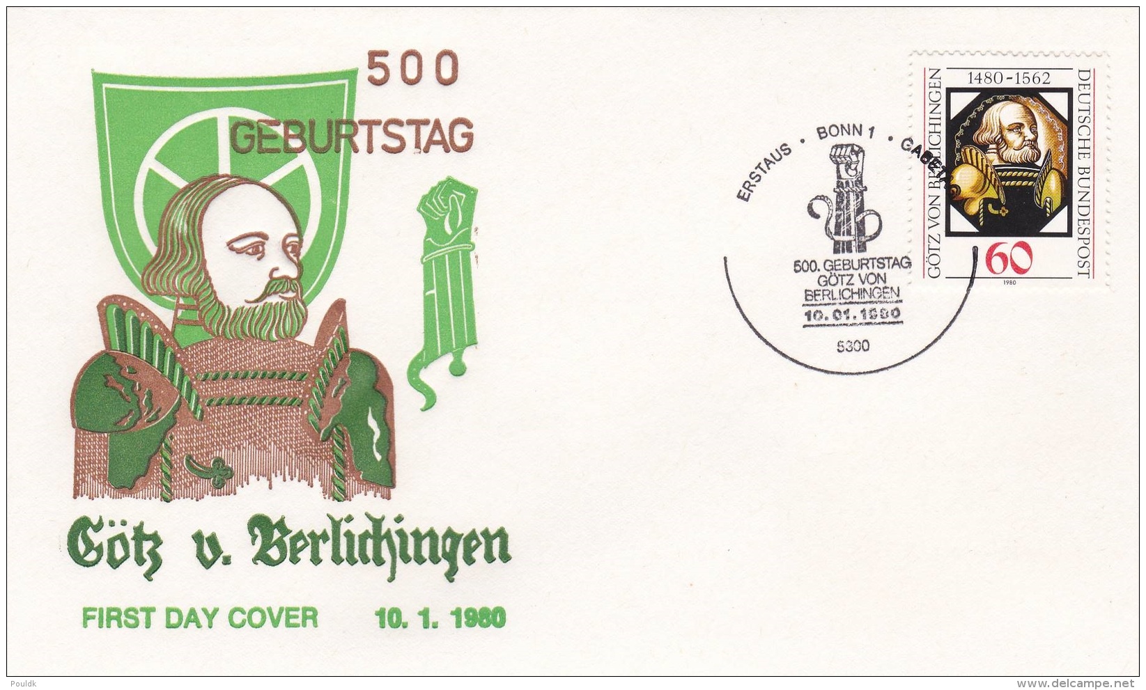 Germany FDC 1980 Götz Von Berlichingen (T5-14) - Sonstige & Ohne Zuordnung