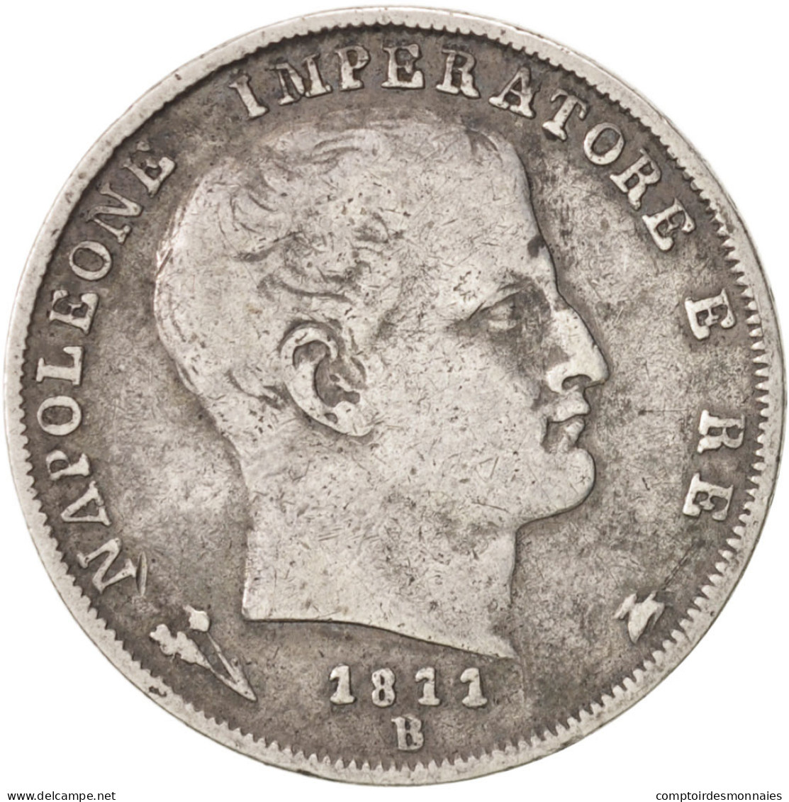 Monnaie, États Italiens, KINGDOM OF NAPOLEON, Napoleon I, Lira, 1811, Bologna - Napoleoniche