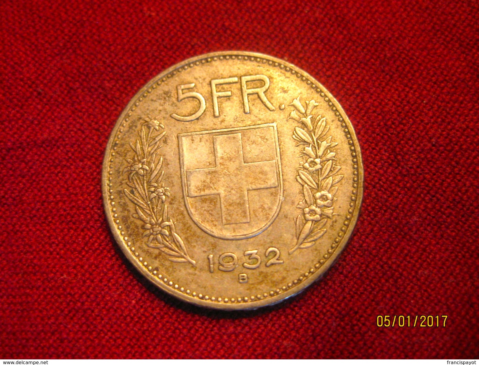 Suisse: 5 Francs 1932 (silver) - Autres & Non Classés
