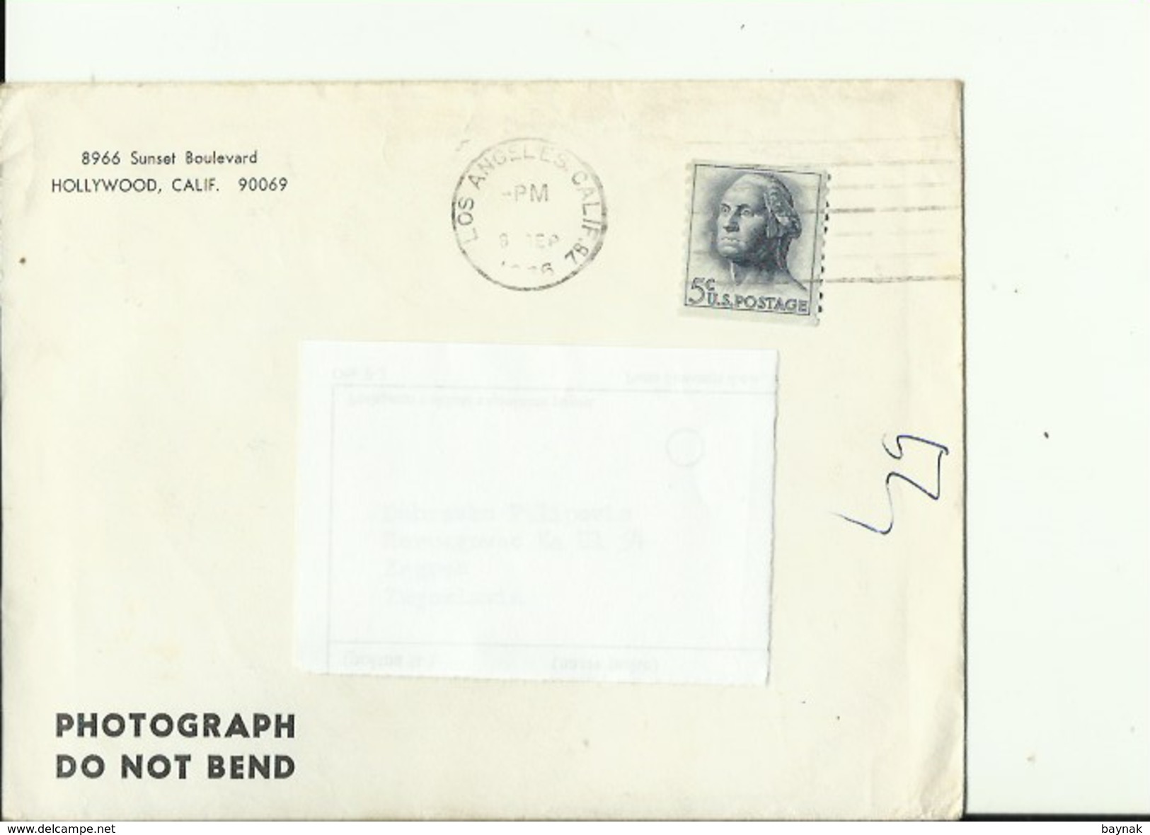 FABIAN FORTE  --  HOLLYWOOD  --  PHOTO  ORIGINAL  --   12,8 Cm X 10 Cm   -  SIGNED  --   WITH ENVELOPE  -  1966 - Autographs