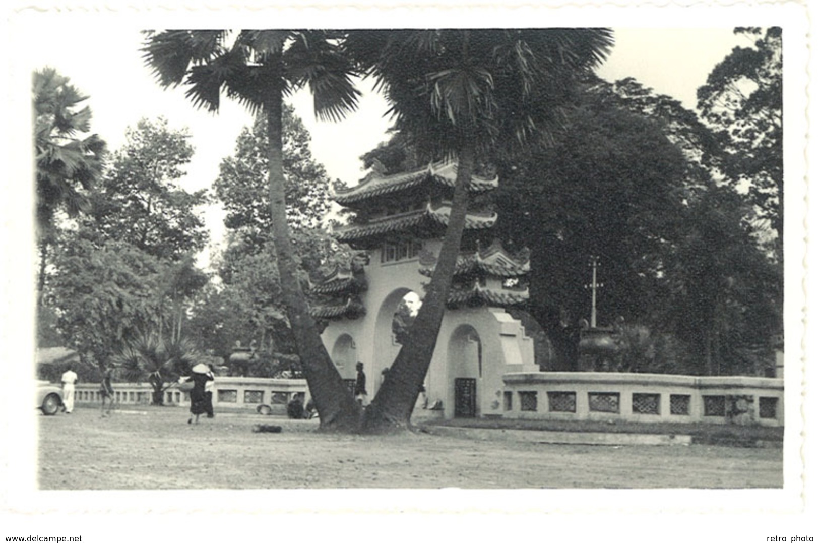 Cpa Carte-photo Cochinchine - Entrée Jardin Botanique - Viêt-Nam