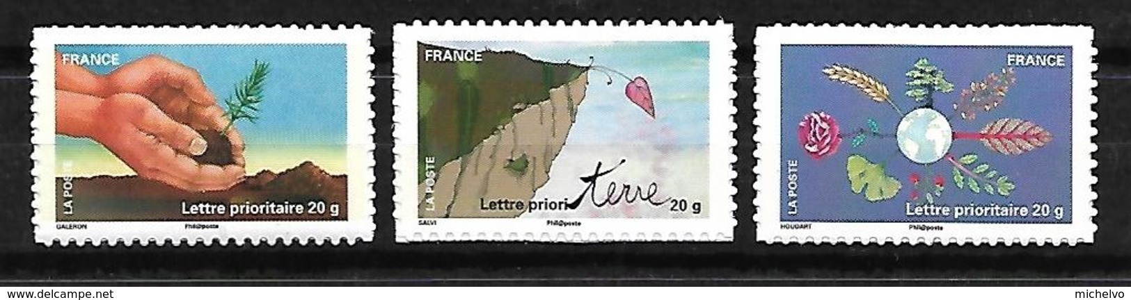 France 2011 - Yv N° 526a - 527a - 537a ** - Le Timbre Fête La Terre - Other & Unclassified