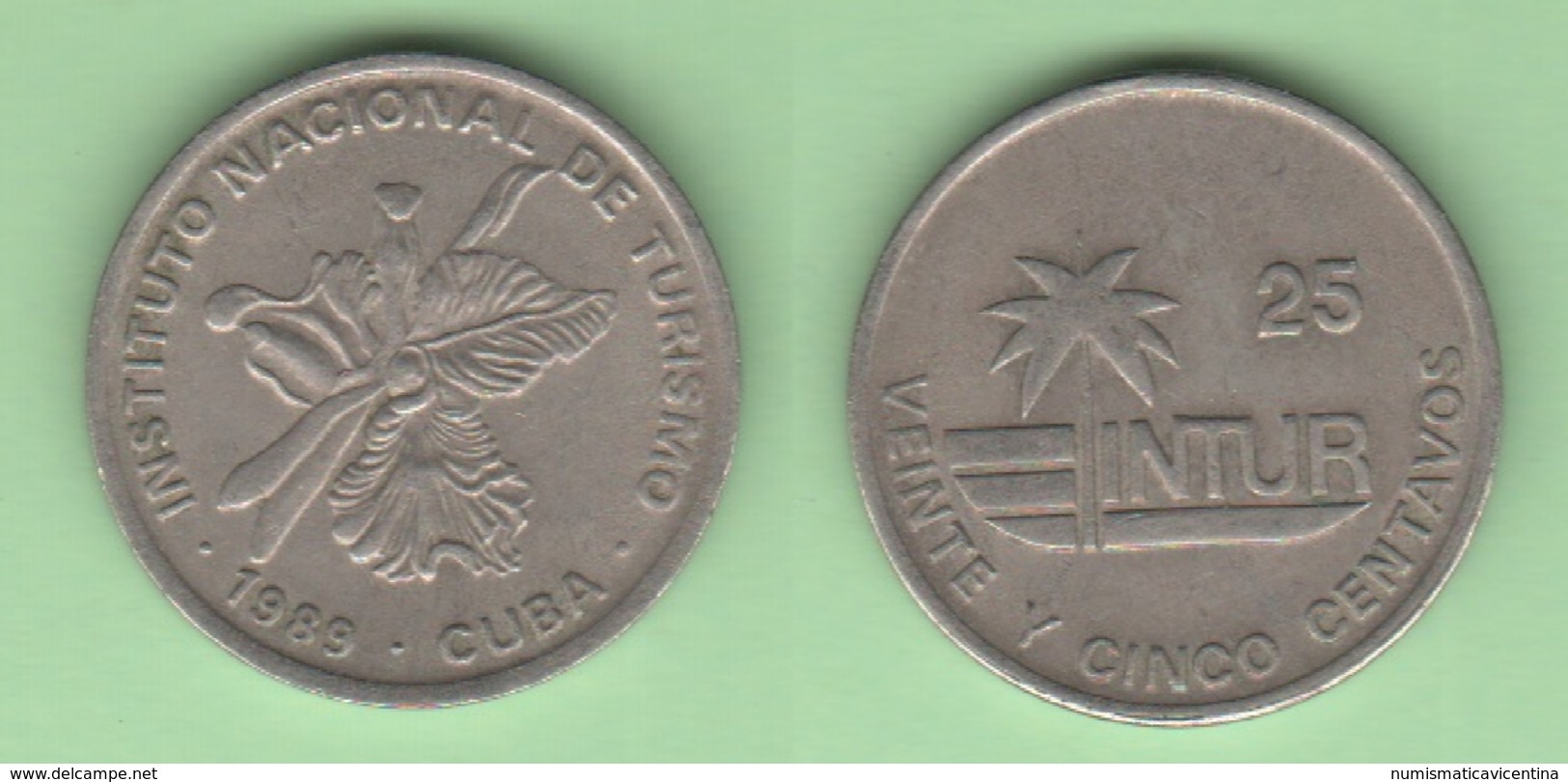 Cuba 25 Centavos 1989 Small 25 Visitor Coins - Cuba