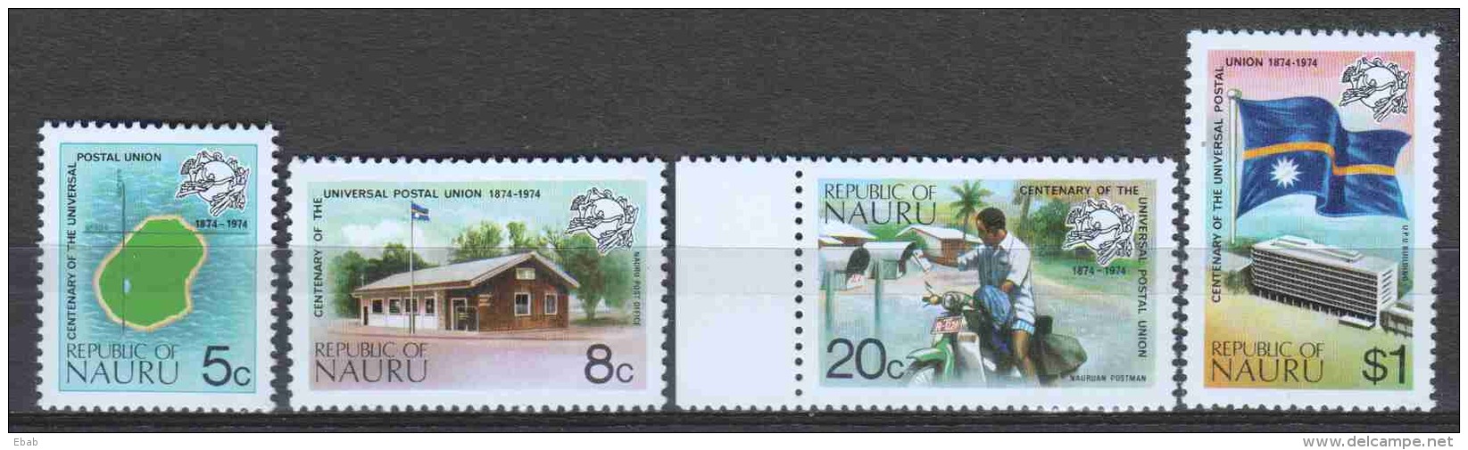 Nauru 1974 Mi 111-114 MNH UPU - UPU (Universal Postal Union)