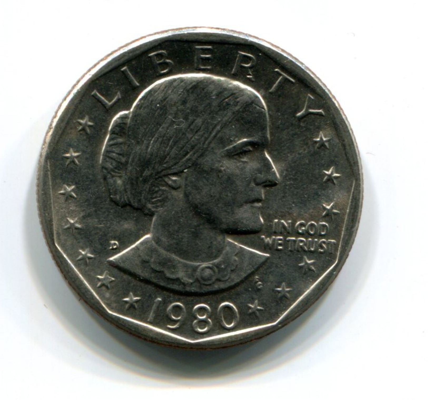 1980 USA Susan B. Anthony One Dollar  Coin - 1979-1999: Anthony