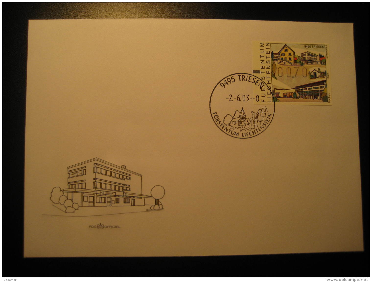 TRIESEN Frama Label Distributeurs 2003 Cancel Cover Liechtenstein - Covers & Documents