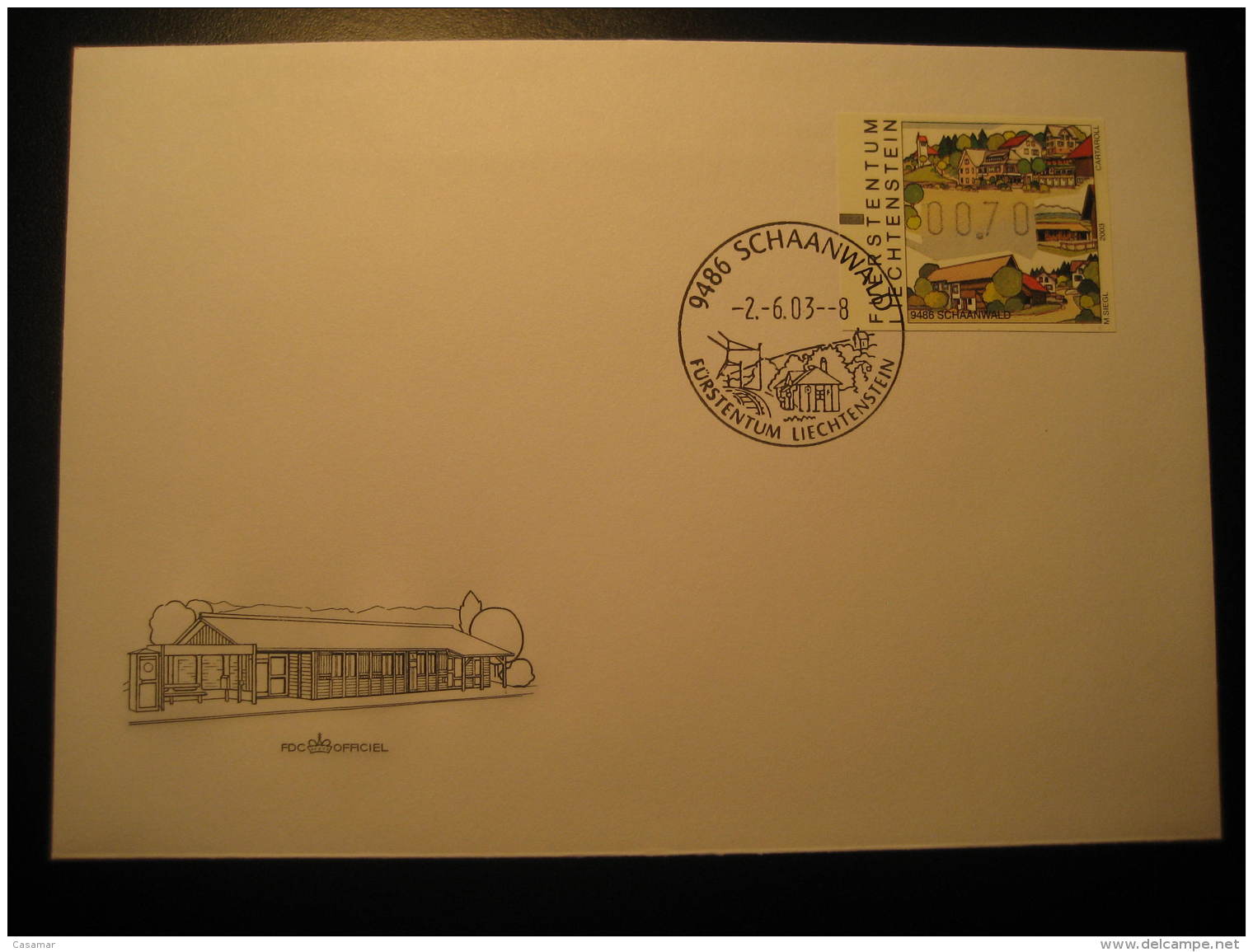 SCHAANWALD Frama Label Distributeurs 2003 Cancel Cover Liechtenstein - Briefe U. Dokumente