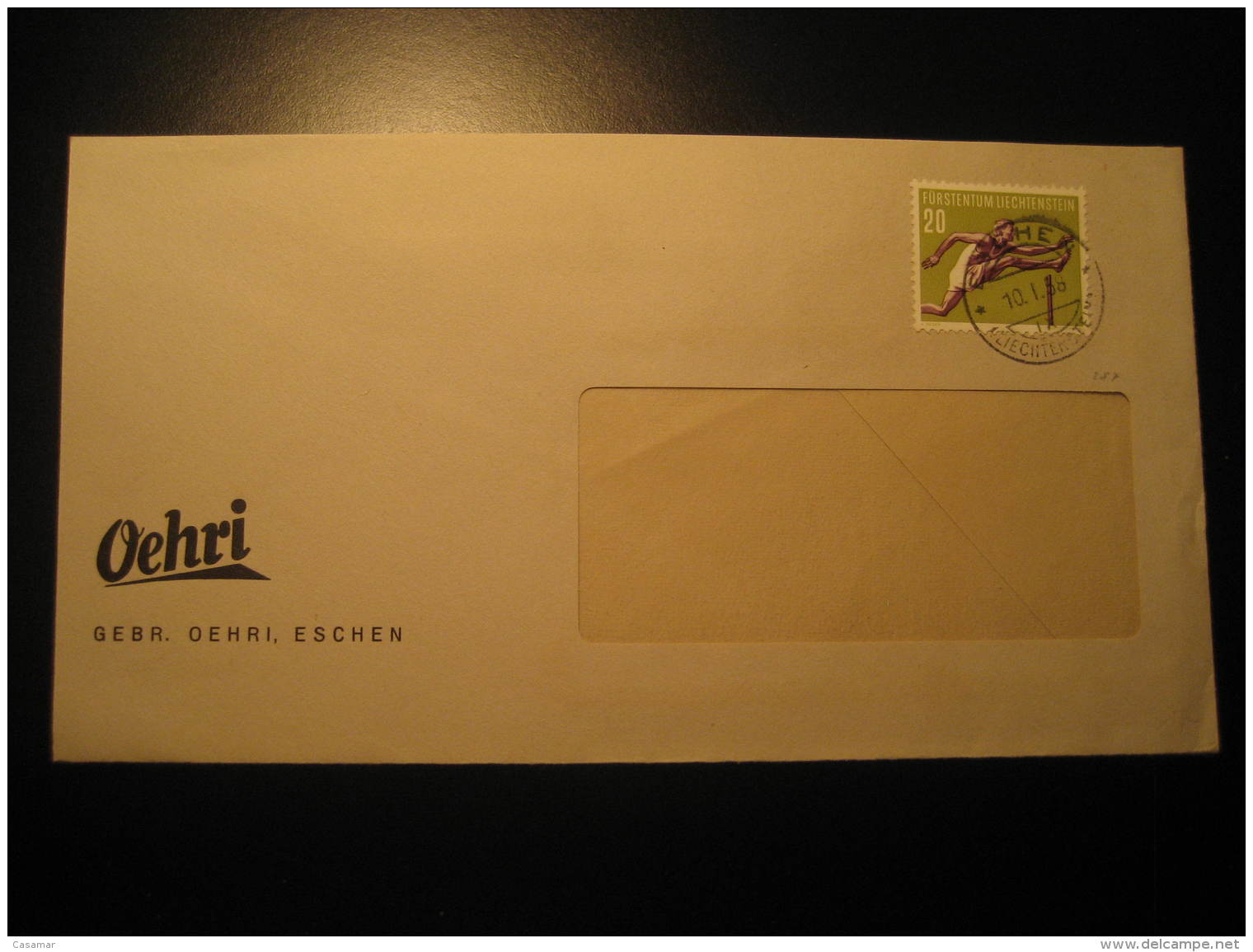 Cat. 305 On Cover ESCHEN 1958 Liechtenstein - Lettres & Documents