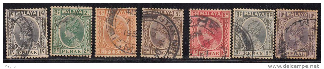 7v Perak Used 1935, Malaya (sample Image) - Perak