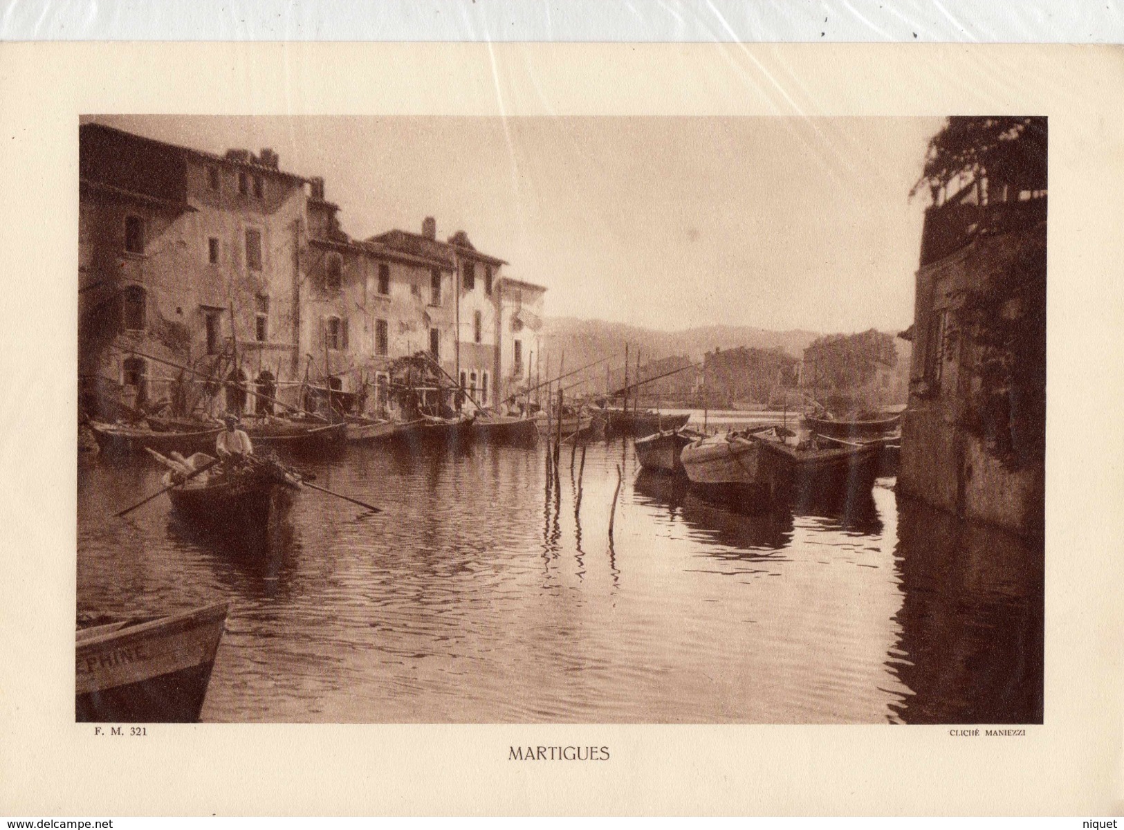 BOUCHES DU RHÔNE, MARTIGUES, Animée, Planche Densité = 200g, Format: 20 X 29 Cm, (Maniezzi) - Documents Historiques