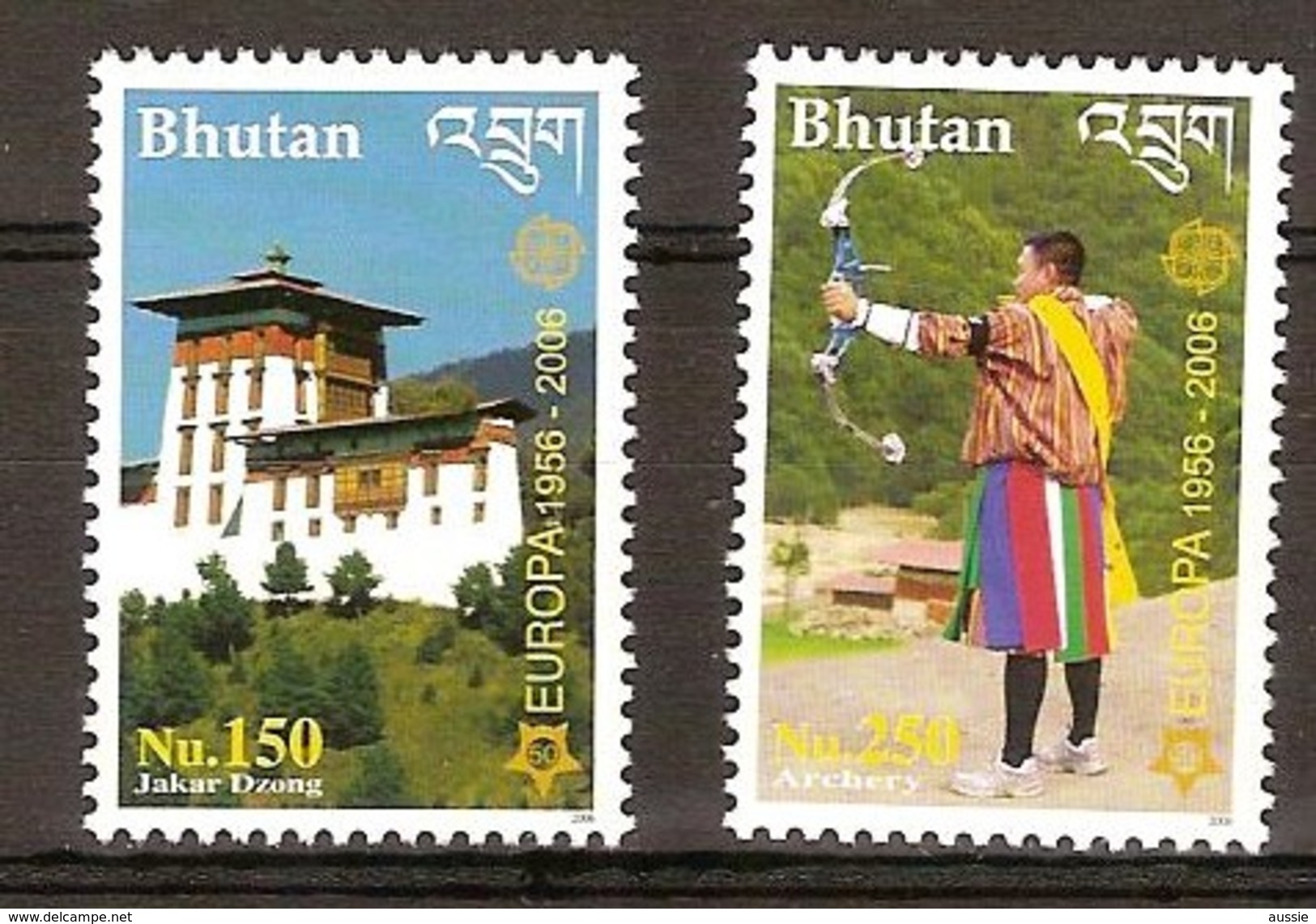 Bhutan Bhoutan 2006 Yvertn°  1800-1801 *** MNH  Cote 25 Euro 50 Ans Europa 50 Jaar - 2006