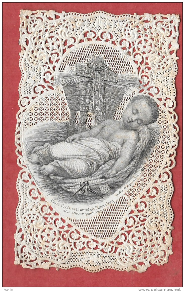 Image Pieuse ENFANT JESUS Et Les SAINTS CLOUS. Le SACRE COEUR - Lithographie BOUASSE LEBEL 827 -Holy Card, Santini, - Devotion Images