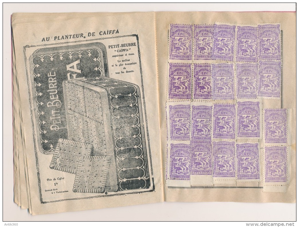 Ancien Carnet De Timbres-Primes 1913 Au Planteur De Caïffa Plein - Autres & Non Classés