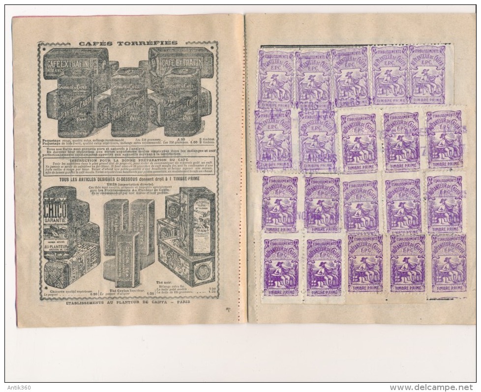 Ancien Carnet De Timbres-Primes 1913 Au Planteur De Caïffa Plein - Autres & Non Classés