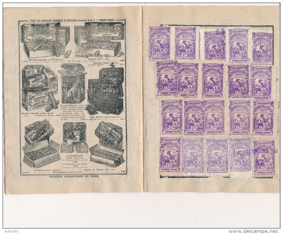 Ancien carnet de Timbres-Primes 1913 Au Planteur de Caïffa plein