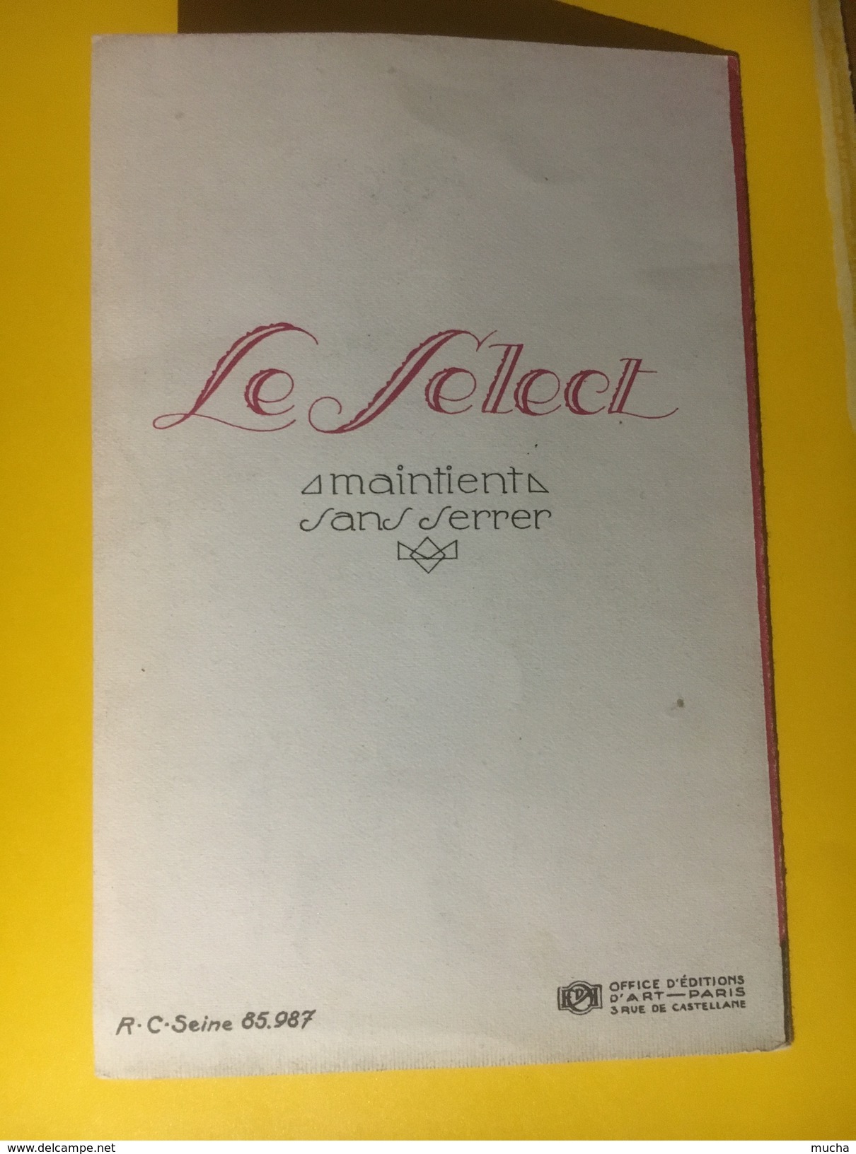 2.5290 Dépliant Publicitaire Corset Ceinture Le Select 3 Scans - Publicités