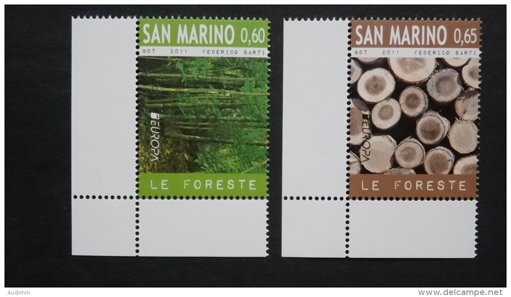 San Marino 2472/3 ++/mnh , EUROPA/CEPT 2011, Wald - Unused Stamps