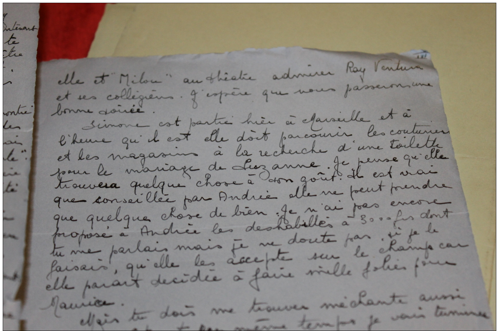 Correspondance entre un agent de la STEF et sa fiancée de Toulon 1941-42