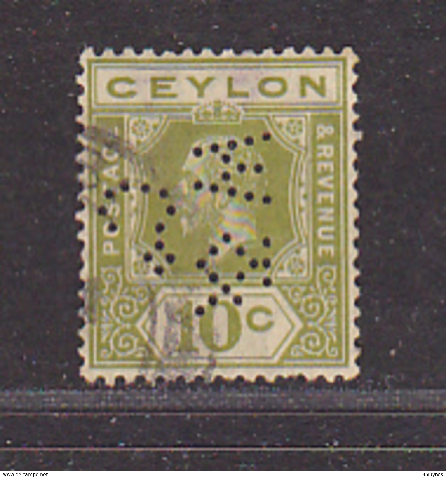 CEYLAN - Perforé-Perfin-Perforés-Perfins -  W & / Co.    - - Ceylan (...-1947)