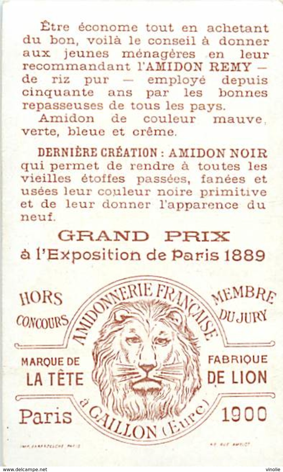 PIE-16-P - 3505 : AMIDON REMY. ESPAGNE ESPAGNOL TORREADOR. BLANCHISSEUSE. MARQUE TETE DE LION. GAILLON. EURE. - Autres & Non Classés