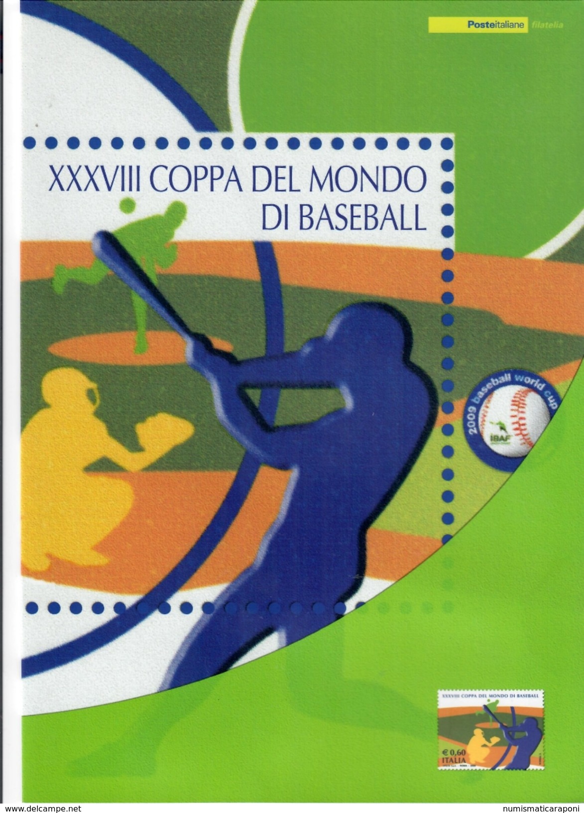 Italia 2009 XXXVIII Coppa Del Mondo Di Baseball Folder Ufficiale - Folder