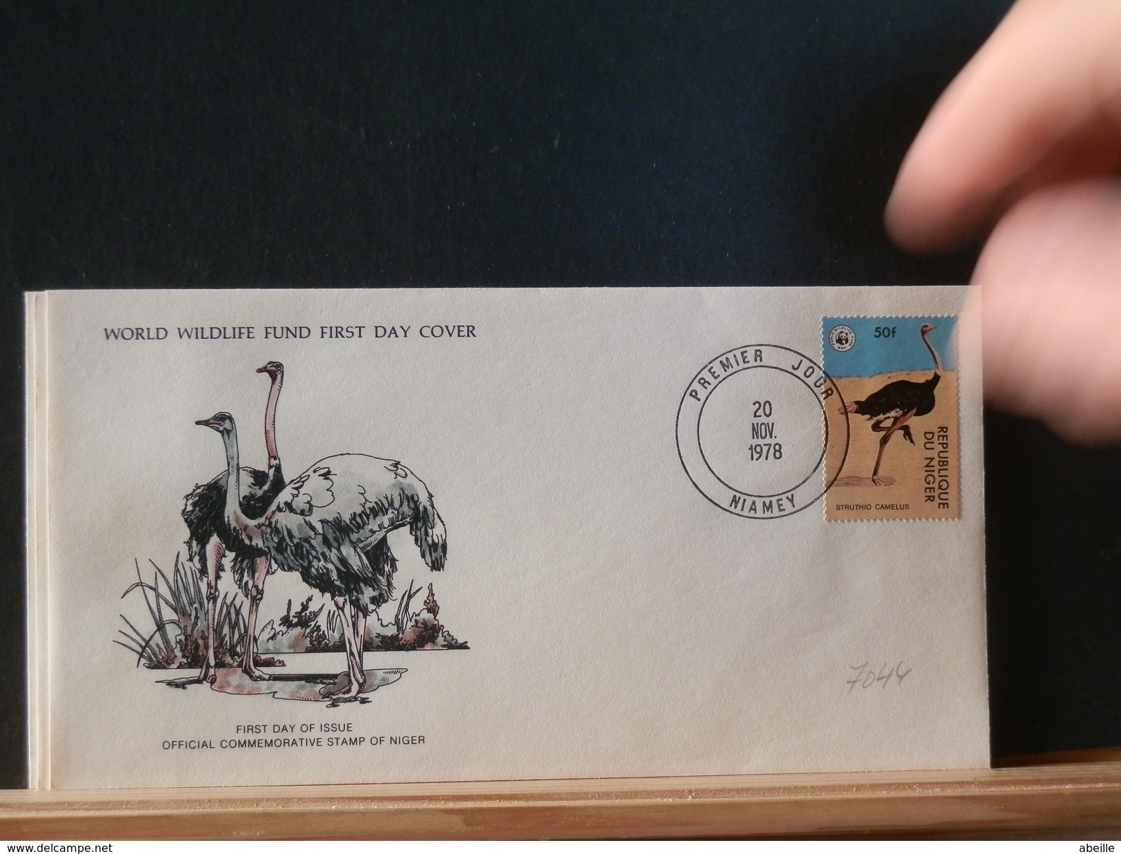 A7044     FDC NIGER  WWF - Straussen- Und Laufvögel