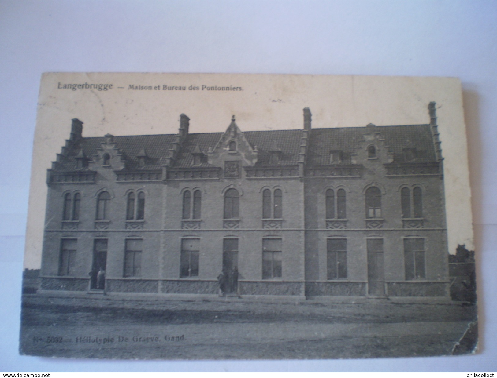 Langerbrugge // Maison Et Bureau Des Pontonniers // Used 1907 Ed. Hellotypie De Graeve - Gent