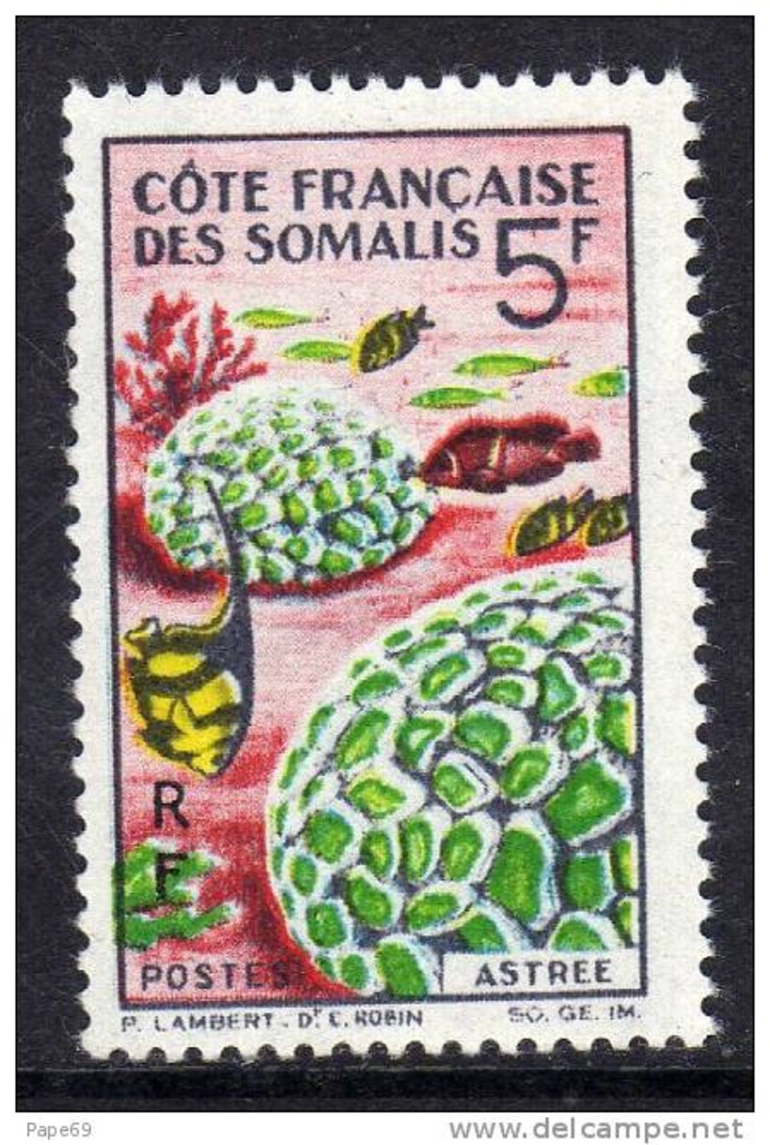Cote Des Somalis N° 316 XX Faune Corallienne : Astrée TB - Andere & Zonder Classificatie