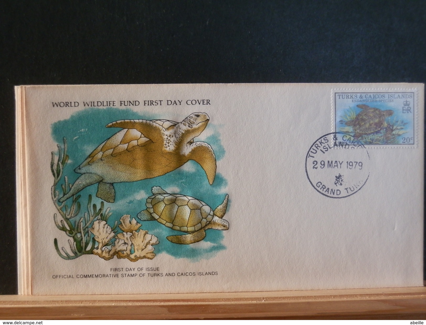 A7049     FDC TURKS & CAICOS ISLANDS   WWF - Tortues