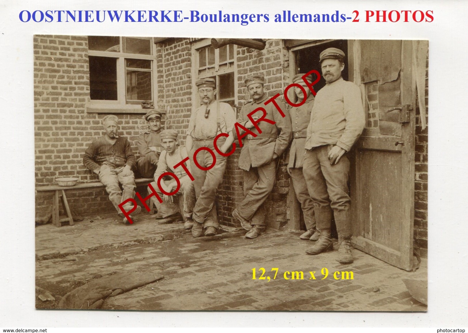 OOSTNIEUWKERKE-Boulangers Allemands-Metier-2x PHOTOS Allemandes-Guerre-14-18-1 WK-BELGIEN-BELGIQUE-Flandern - Staden