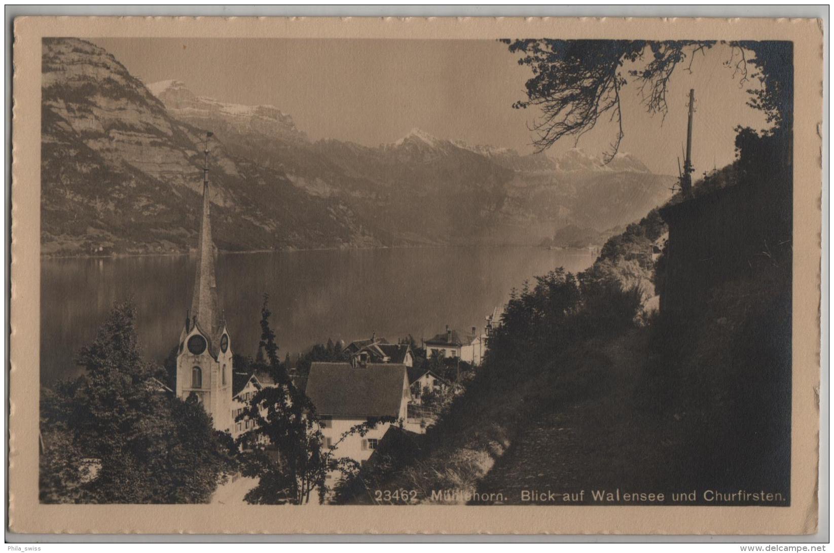 Mühlehorn - Blick Auf Den Walensee  Und Churfirsten - Photo: Wehrli No. 23462 - Mühlehorn