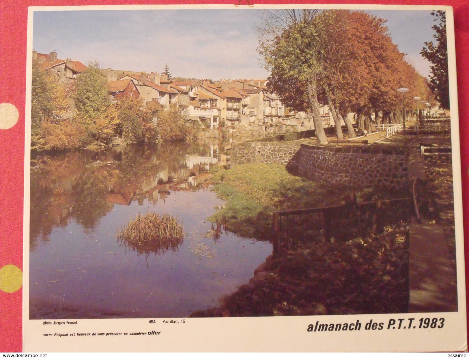 Almanach Des PTT. 1983. Mayenne Laval. Calendrier Poste, Postes Télégraphes. Aurillac Sologne - Tamaño Grande : 1971-80