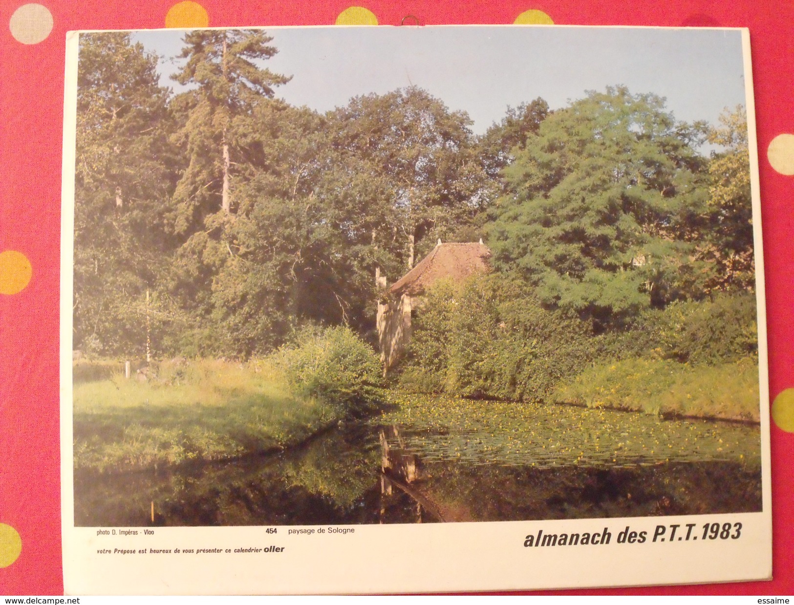 Almanach Des PTT. 1983. Mayenne Laval. Calendrier Poste, Postes Télégraphes. Aurillac Sologne - Grossformat : 1971-80