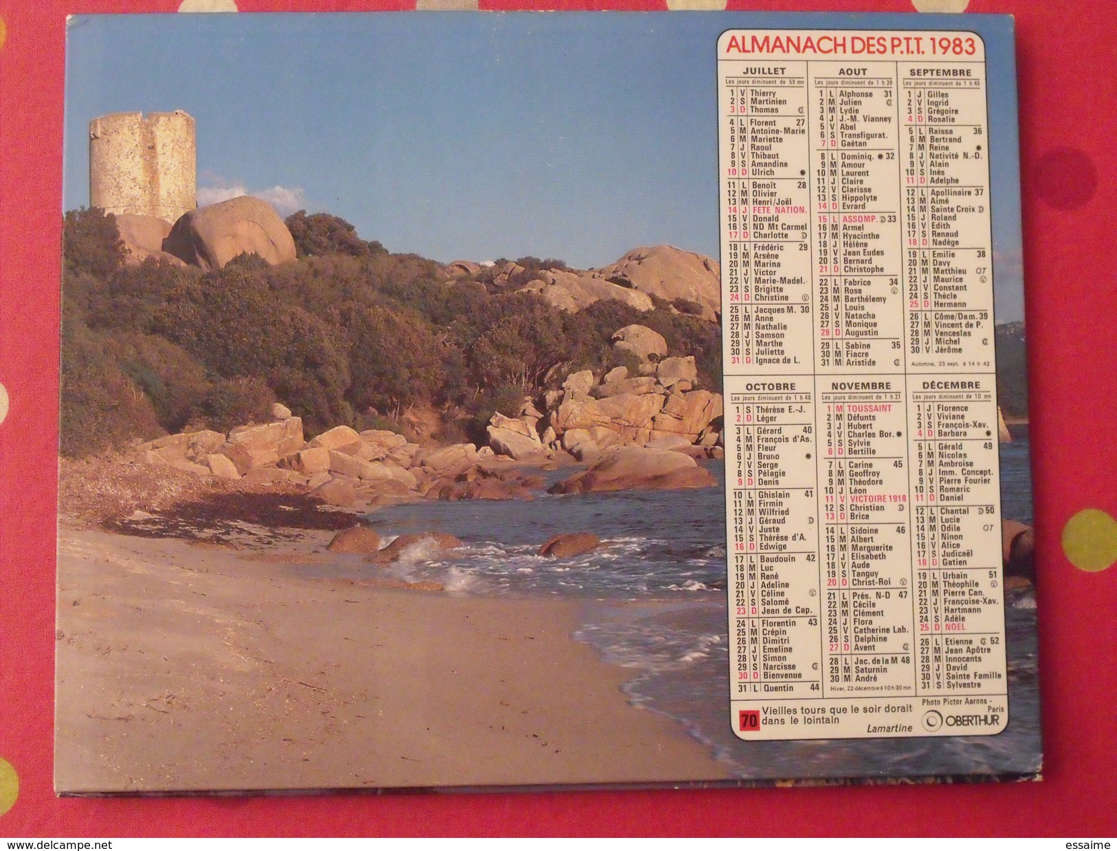 Almanach Des PTT. 1983. Mayenne Laval. Calendrier Poste, Postes Télégraphes. Château De Serrant - Grand Format : 1971-80