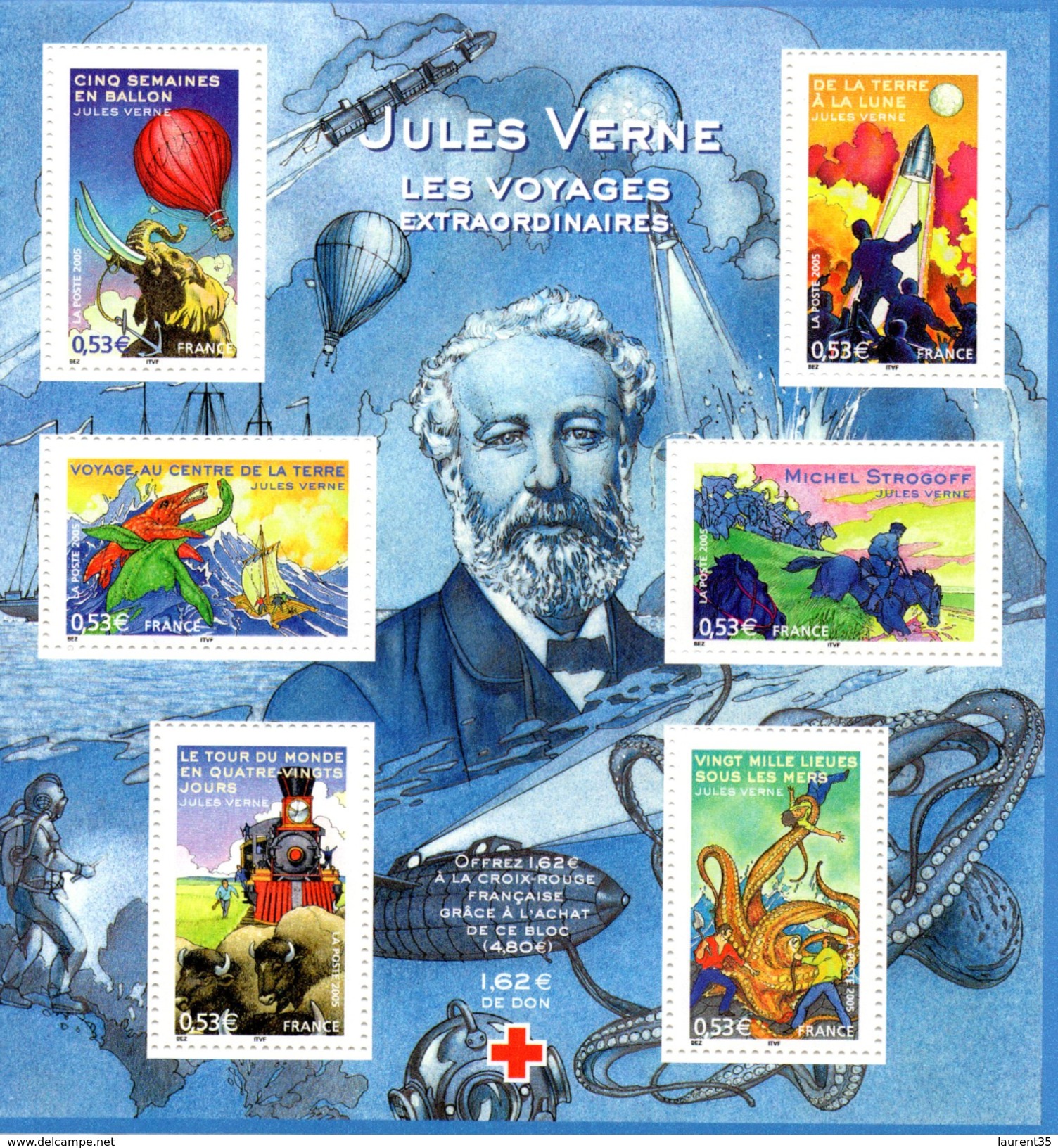 France.bloc No 85 De 2005.jules Verne.n**. - Neufs