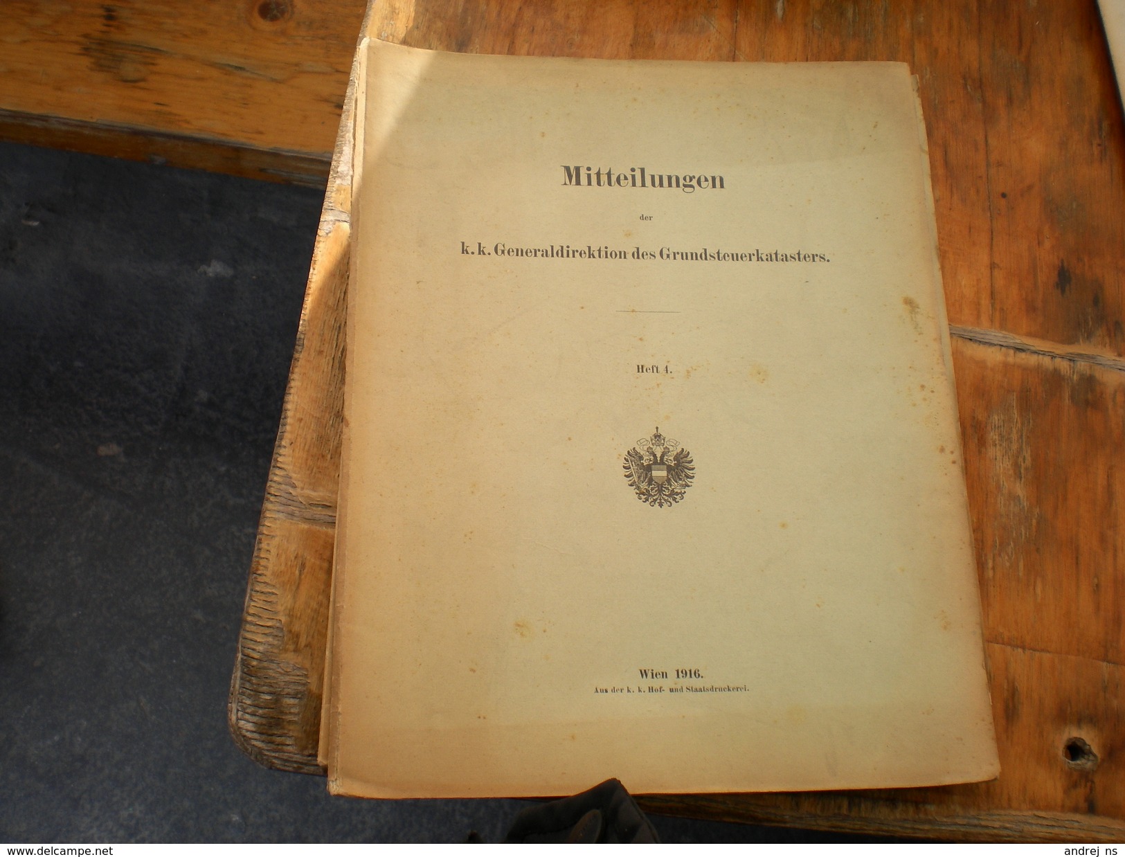 Mitteilungen Der K.K. Generaldirektion Des Grunsteuerkatasters Wien 1914 Heft 1 ,2 4,5 - Alte Bücher