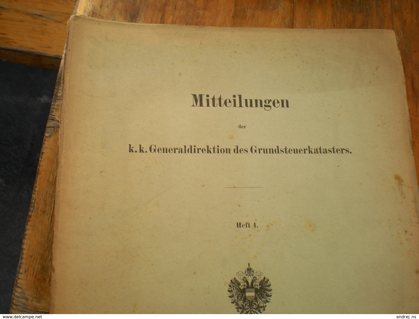 Mitteilungen der K.K. Generaldirektion des Grunsteuerkatasters Wien 1914 Heft 1 ,2 4,5