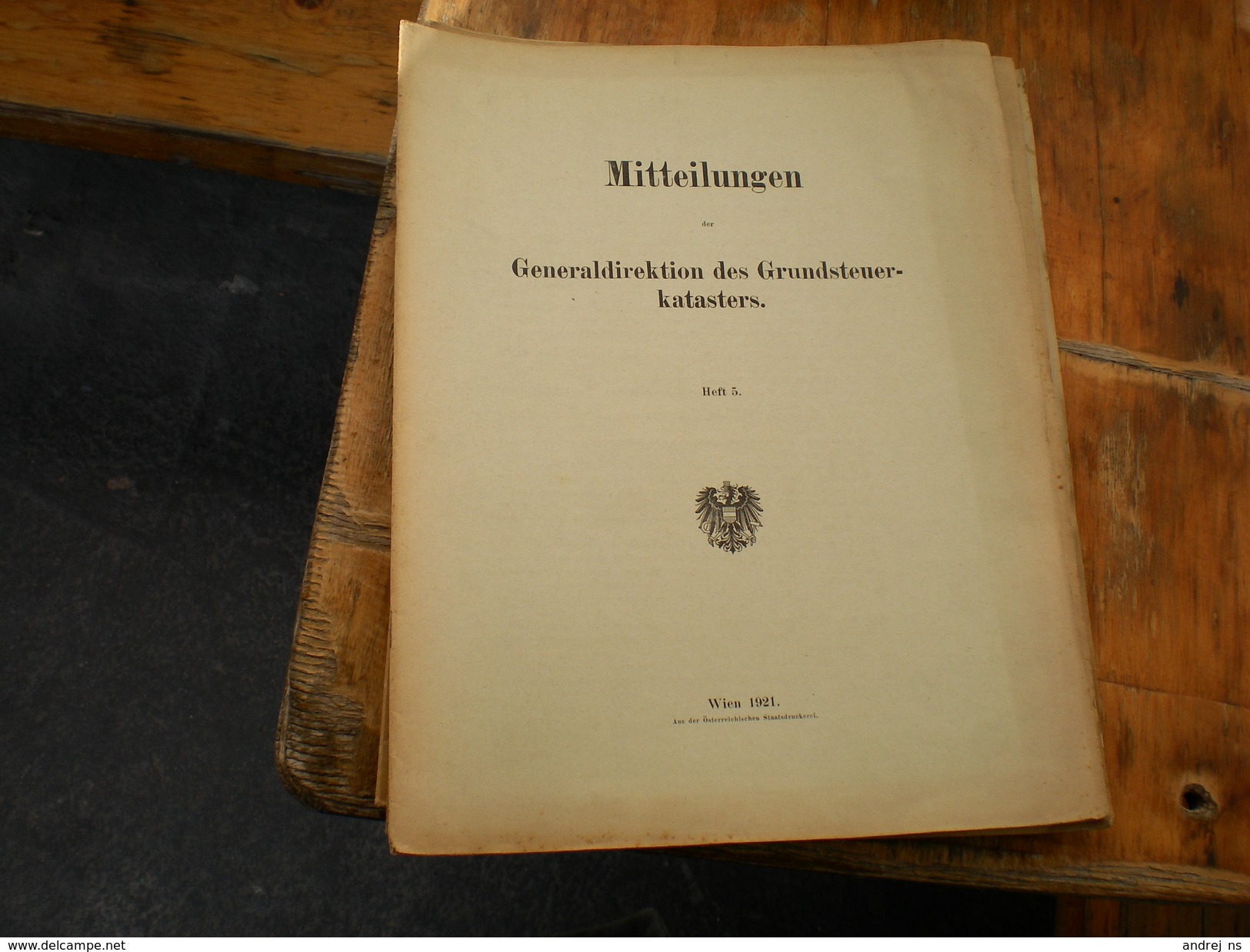 Mitteilungen der K.K. Generaldirektion des Grunsteuerkatasters Wien 1914 Heft 1 ,2 4,5