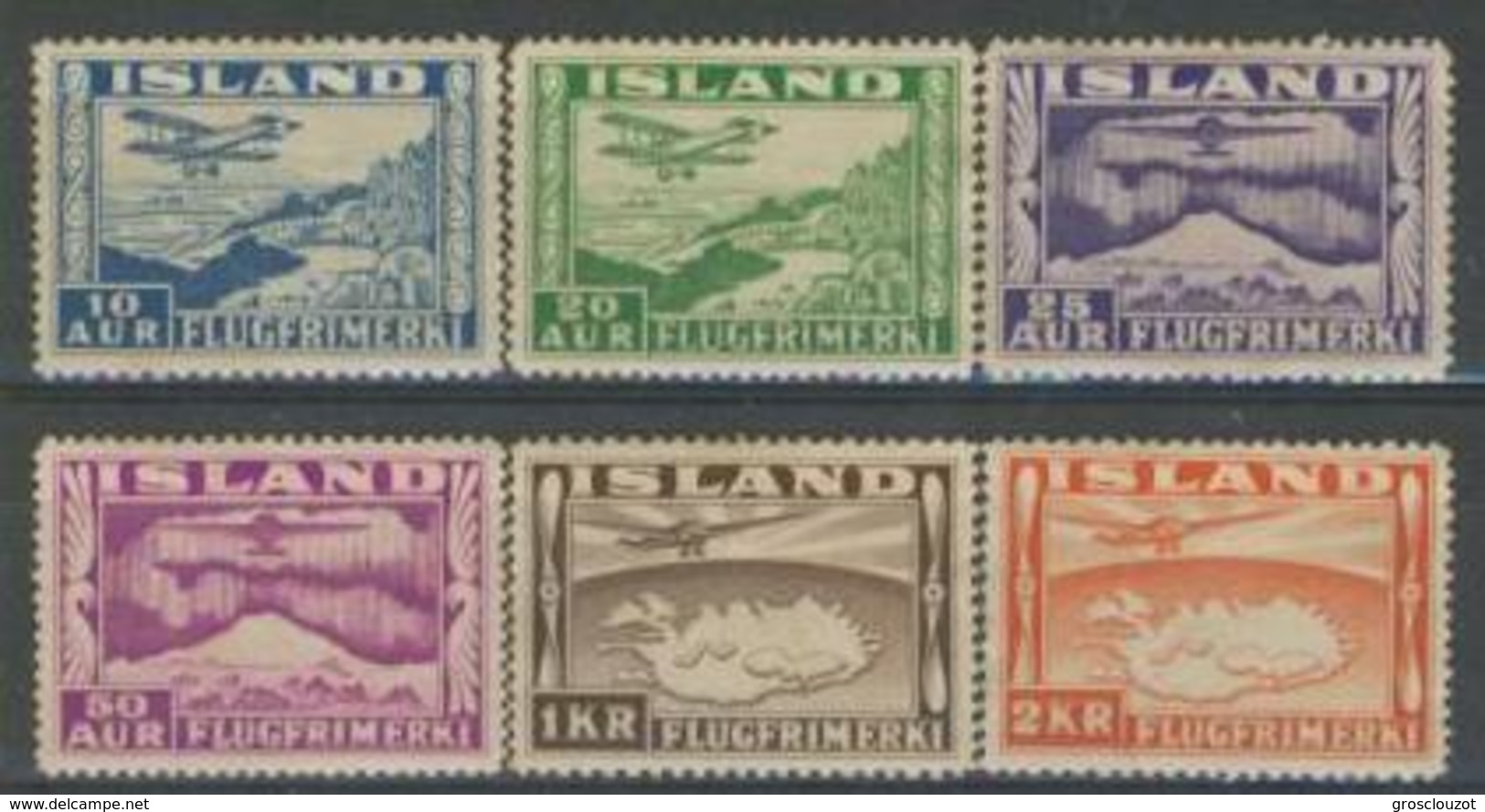 Islanda Posta Aerea 1934 Serie N.15-20 MVLH Cat. &euro; 138 - Luchtpost