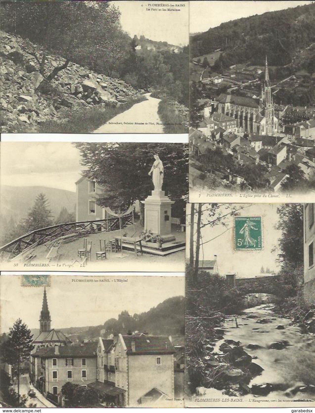 LOT DE 65 CARTES POSTALES ANCIENNES DE PLOMBIERES (VOSGES). - Plombieres Les Bains