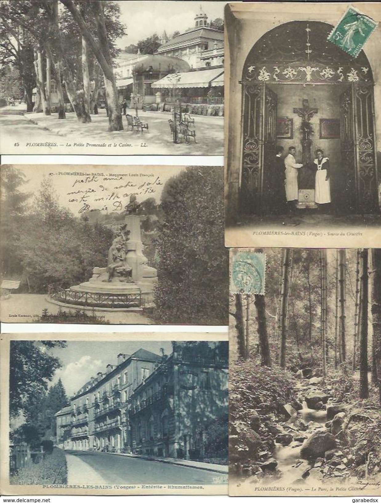 LOT DE 65 CARTES POSTALES ANCIENNES DE PLOMBIERES (VOSGES). - Plombieres Les Bains