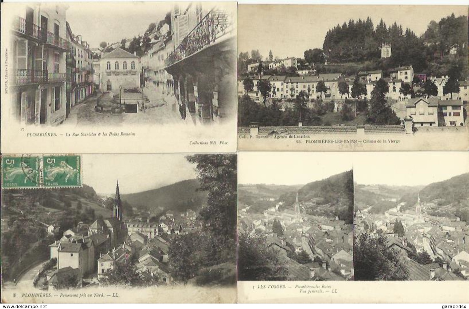 LOT DE 65 CARTES POSTALES ANCIENNES DE PLOMBIERES (VOSGES).