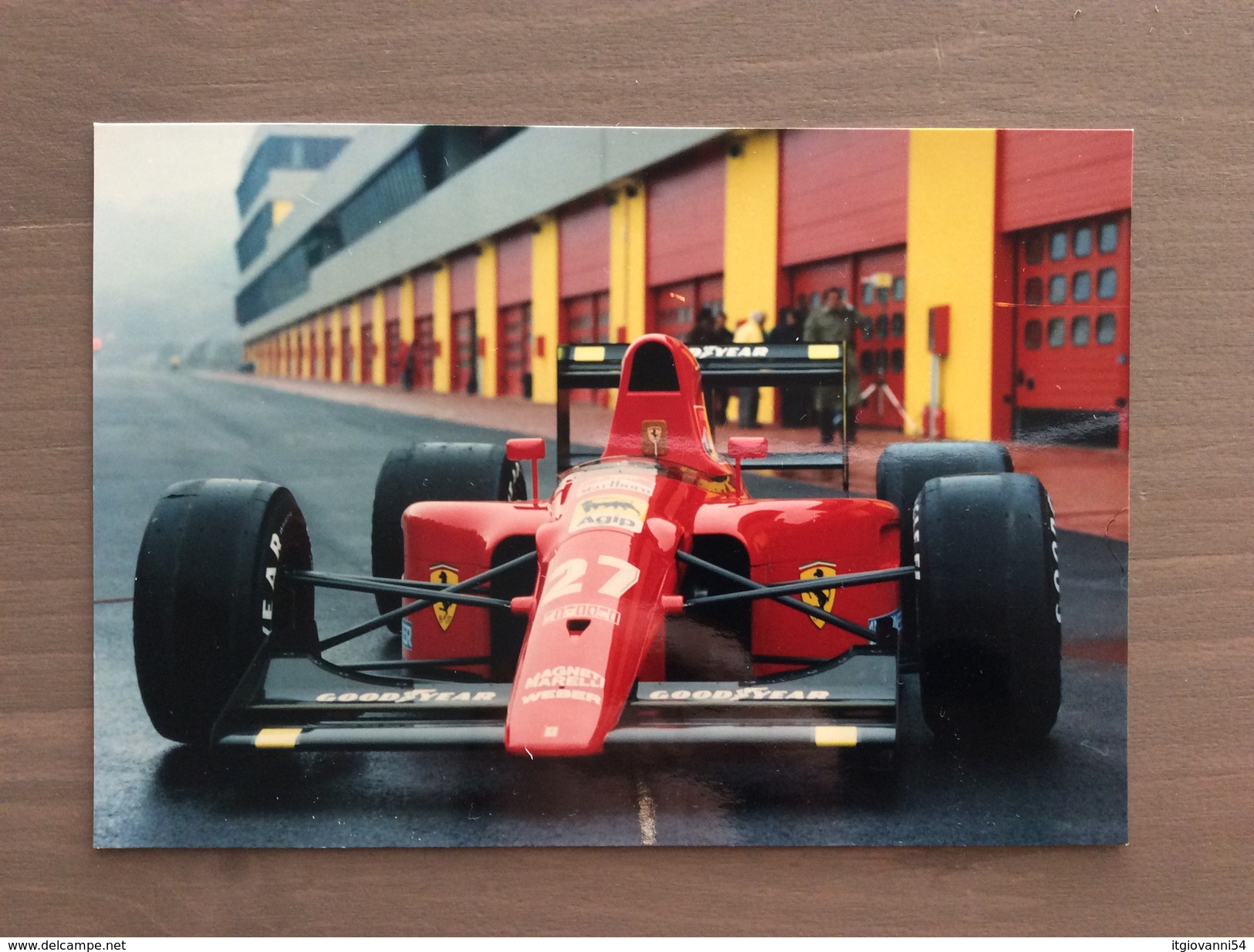 Fotografia Ferrari F1 1990 Con Annullo Sul Retro Cartolina Trofeo Enzo Ferrari Int. Giov. Calcio Maranello 1-4-1991 - Grand Prix / F1