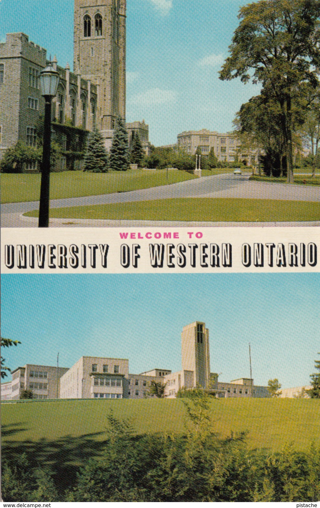 London Ontario Canada - University Of Western Ontario - Middlesex Memorial Tower - 2 Scans - London