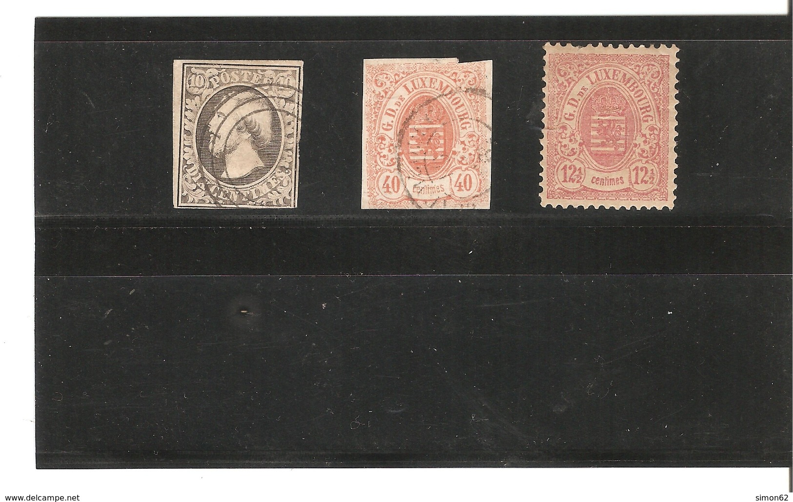 LUXEMBOURG   LOT  TIMBRE OBLITERE   N° 1   N°11   ET N°43 NEUF * - 1859-1880 Stemmi